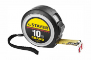 Рулетка STAYER "GRAND" (корпус с противоскользящим напылением, упрочненное полотно, 10м/25мм)