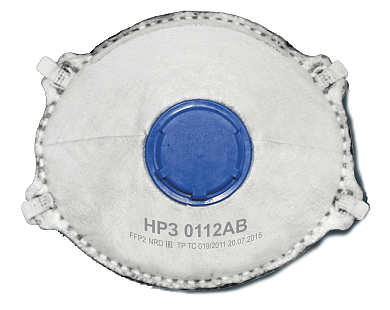 Полумаска фильтрующая НРЗ-0112АВ (чашеобразный,FFP2, с клапаном)