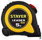 Рулетка Stayer LEADER (с автостопом в ударостойком обрезиненном корпусе,5м / 25мм